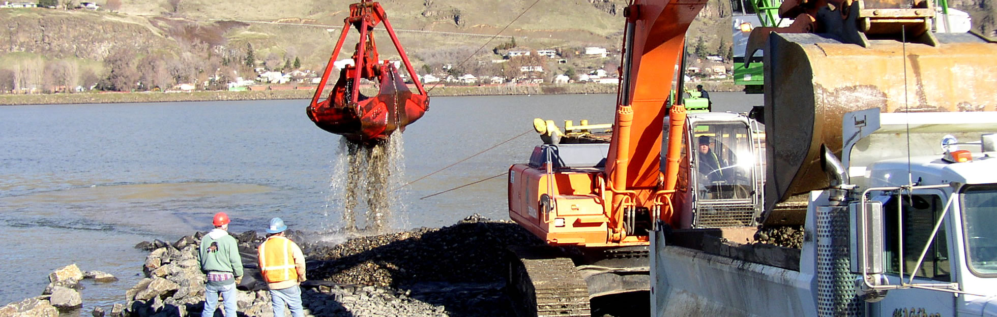 commercial excavation on riverfront