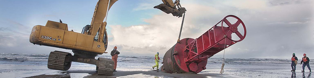 lifting bouy on beach