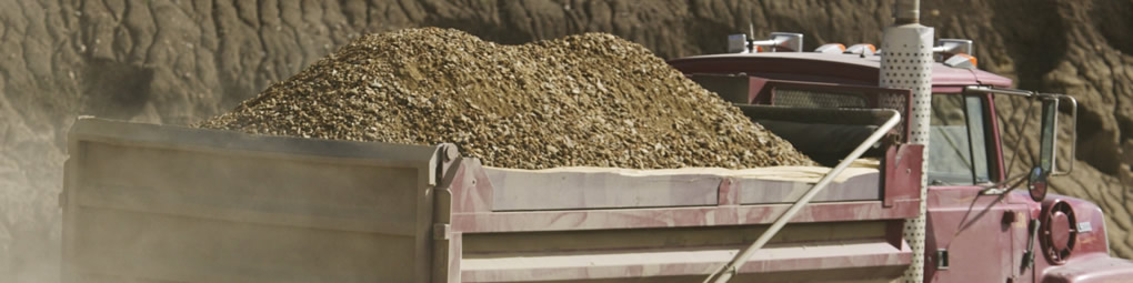 truck hauling rock